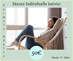 Séance individuelle de sophrologie suivis adulte