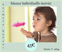 Séance individuelle de sophrologie suivis enfant