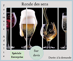 Séance de sophrologie spéciale entreprise , ronde des sens pour faire découvrir de nouveaux produits au public.