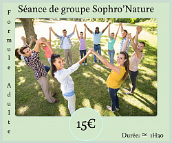 Séance de suivis de sophrologie de groupe en Nature/ exterieur